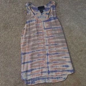 CYNTHIA ROWLEY Tie Dye Print Silk Tank Top XS.